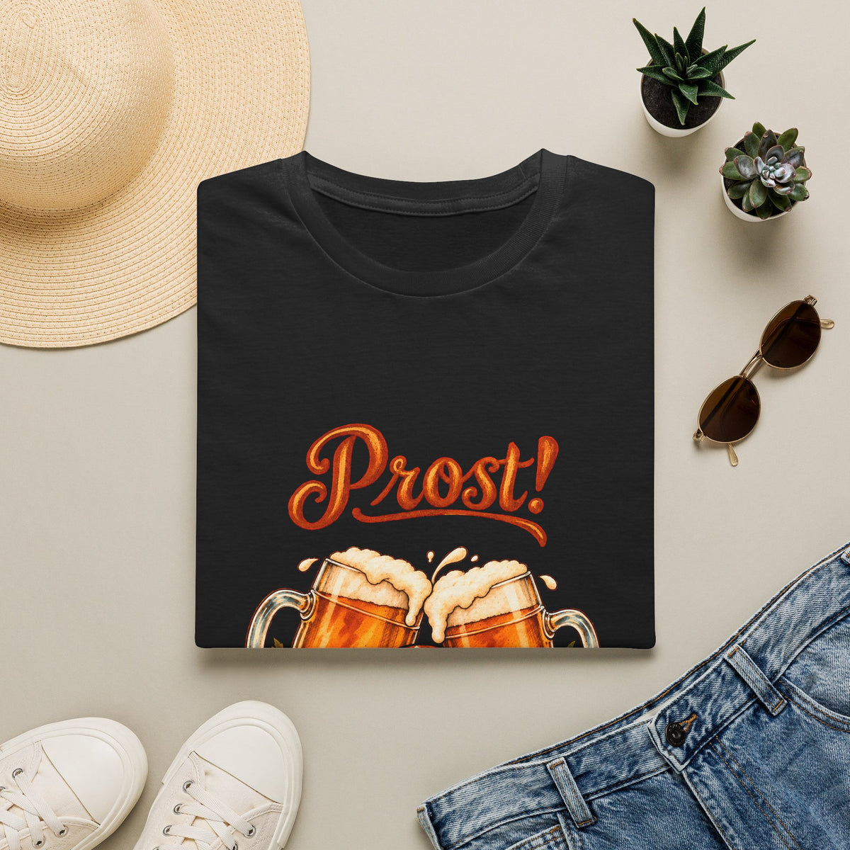 German Beer Pretzel Tee Printify