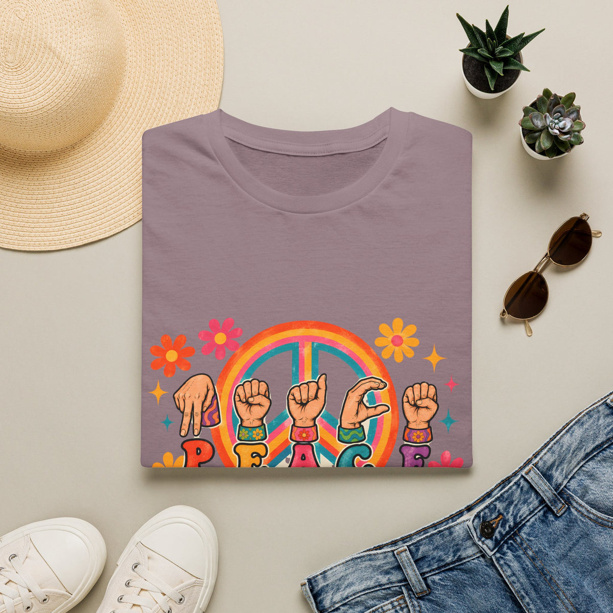 Peace Sign Language Graphic Tee