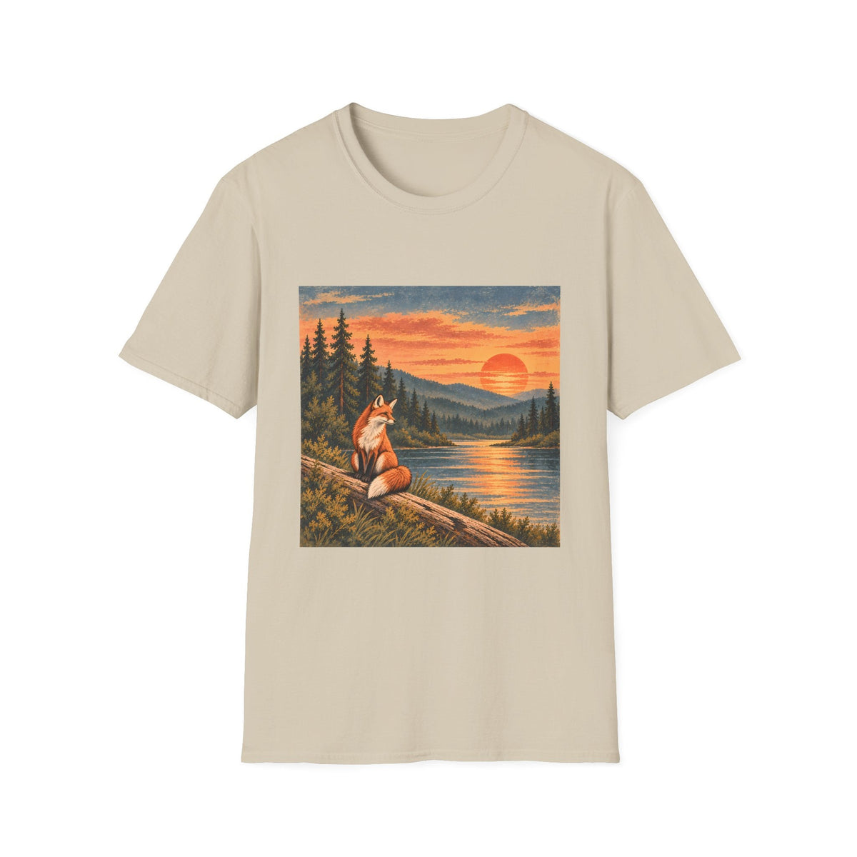 Fox Sunset Tee Printify