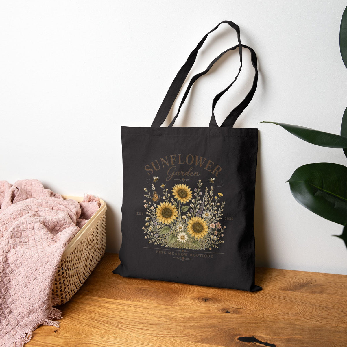 Sunflower Garden Tote Bag Printify