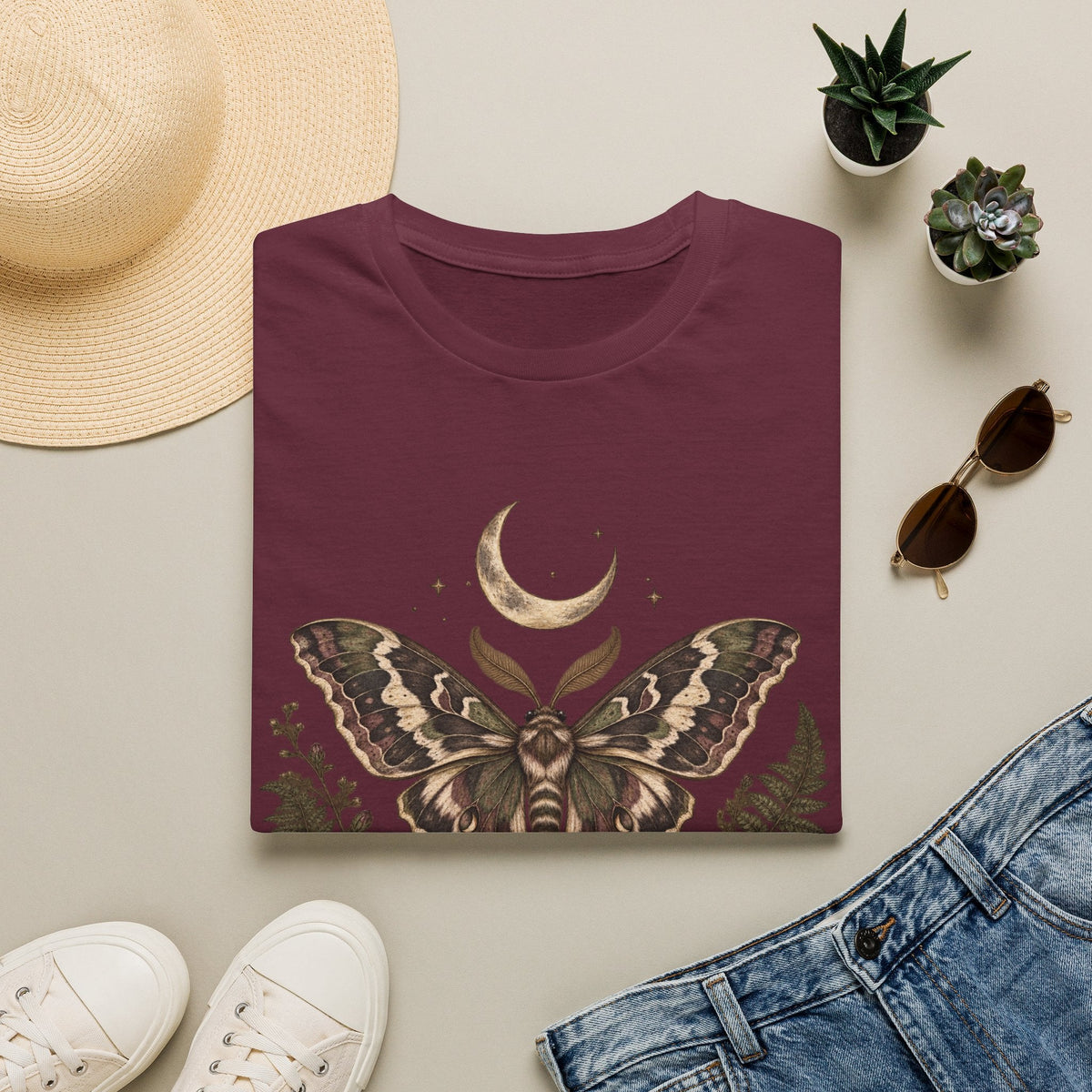Moonlight Moth Tee Printify