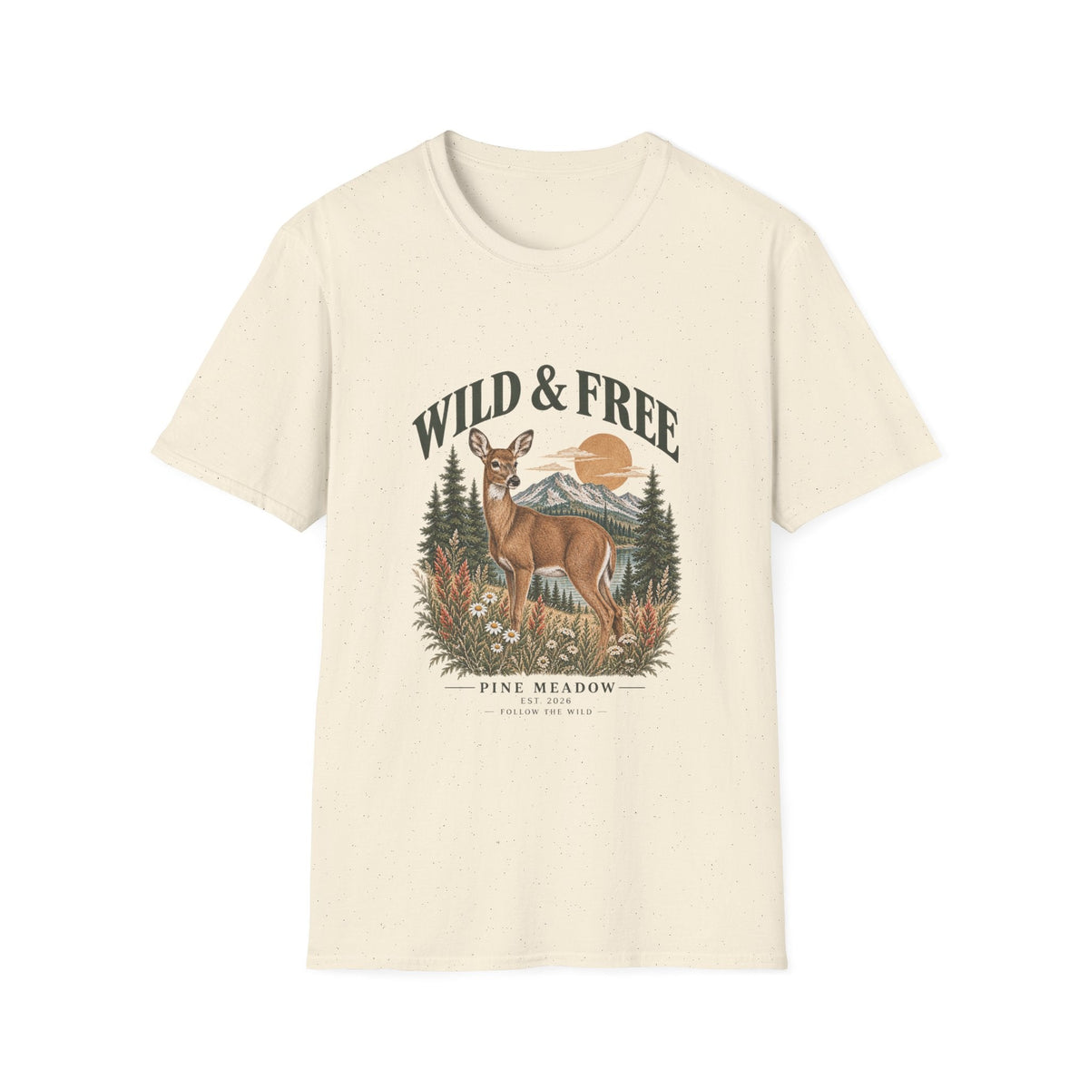 Wild & Free Deer Tee Printify