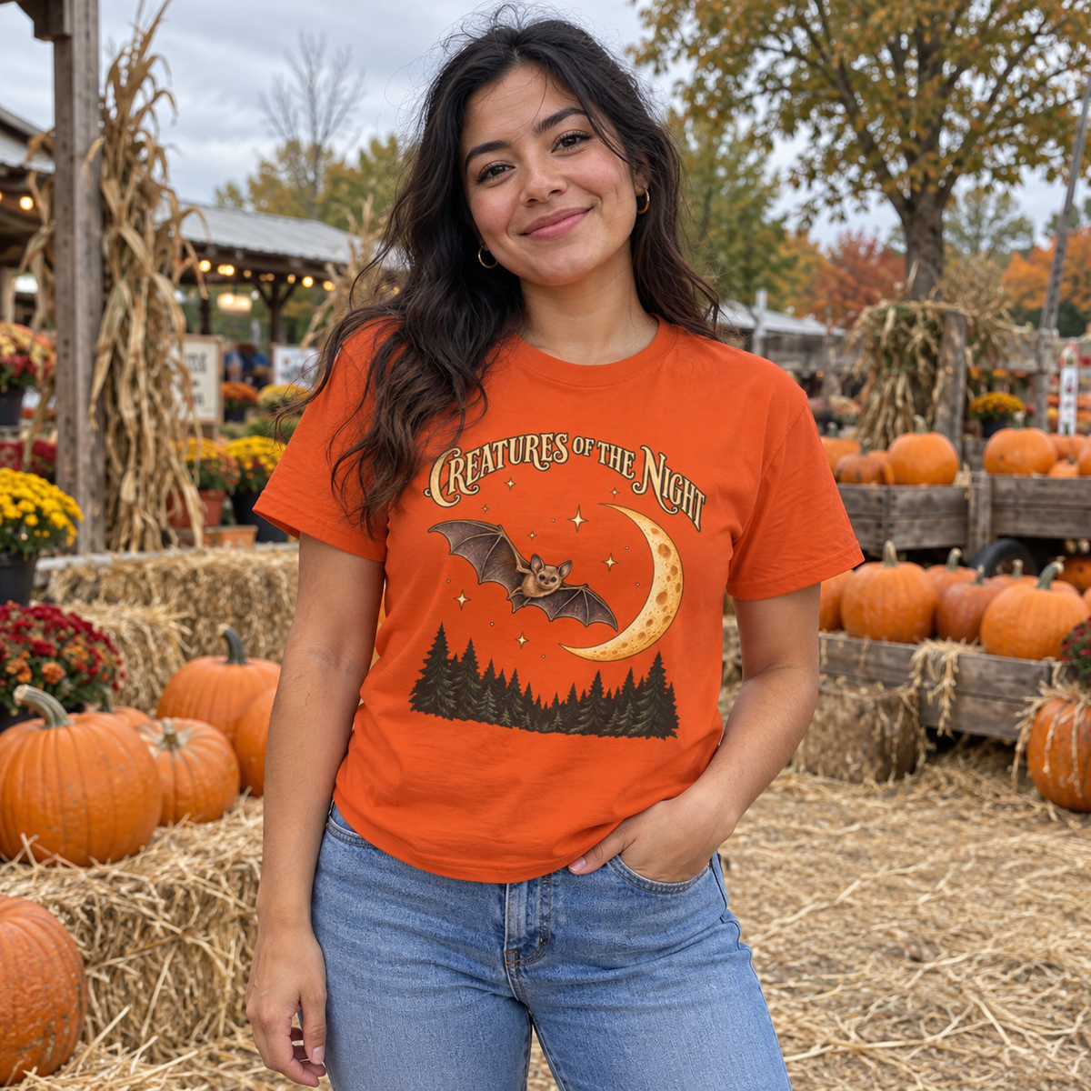 Creatures of Night Bat Tee Printify