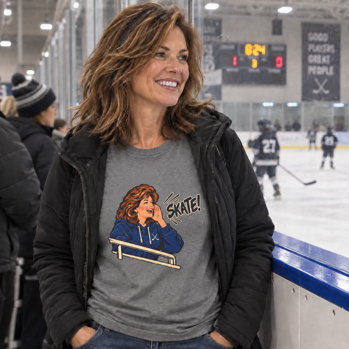 Hockey Mom Skate Tee Printify