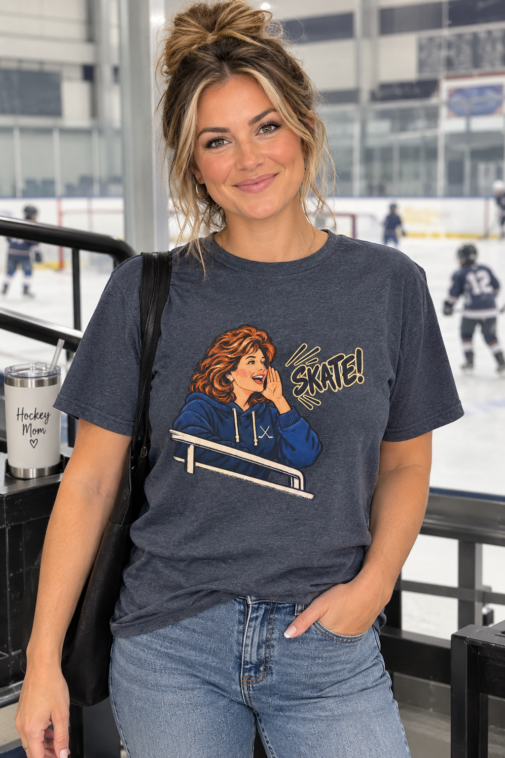 Hockey Mom Skate Tee Printify