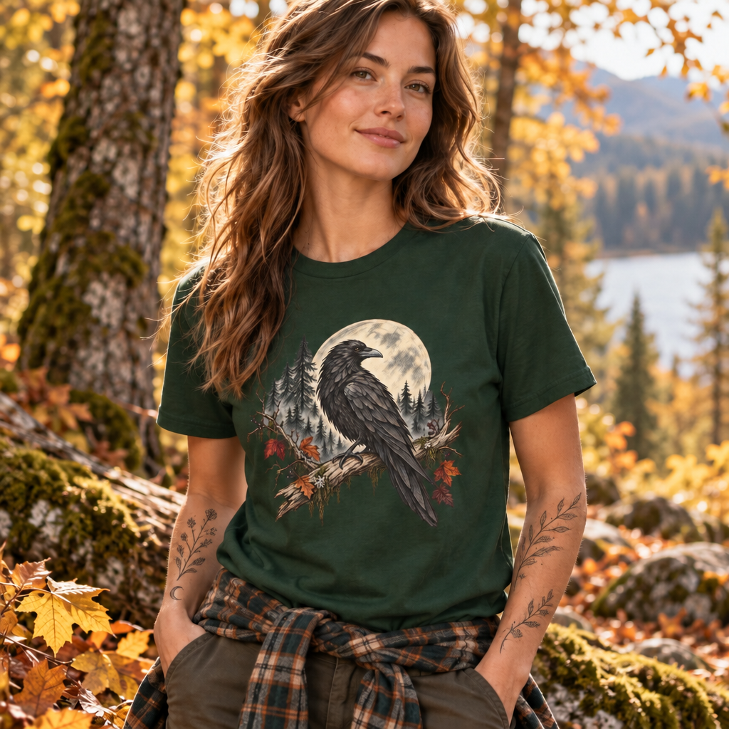 Raven Moon Tee Printify
