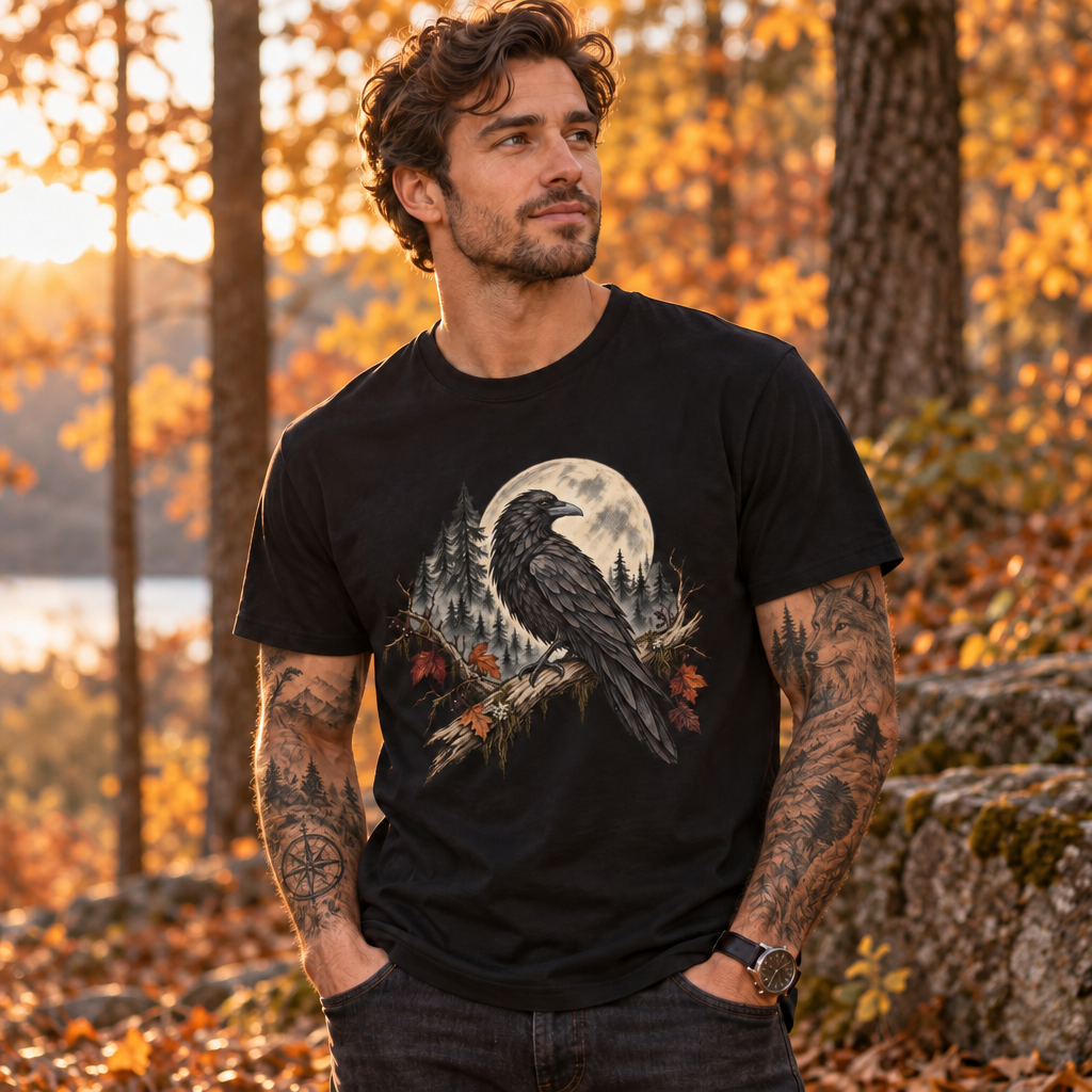 Raven Moon Tee Printify