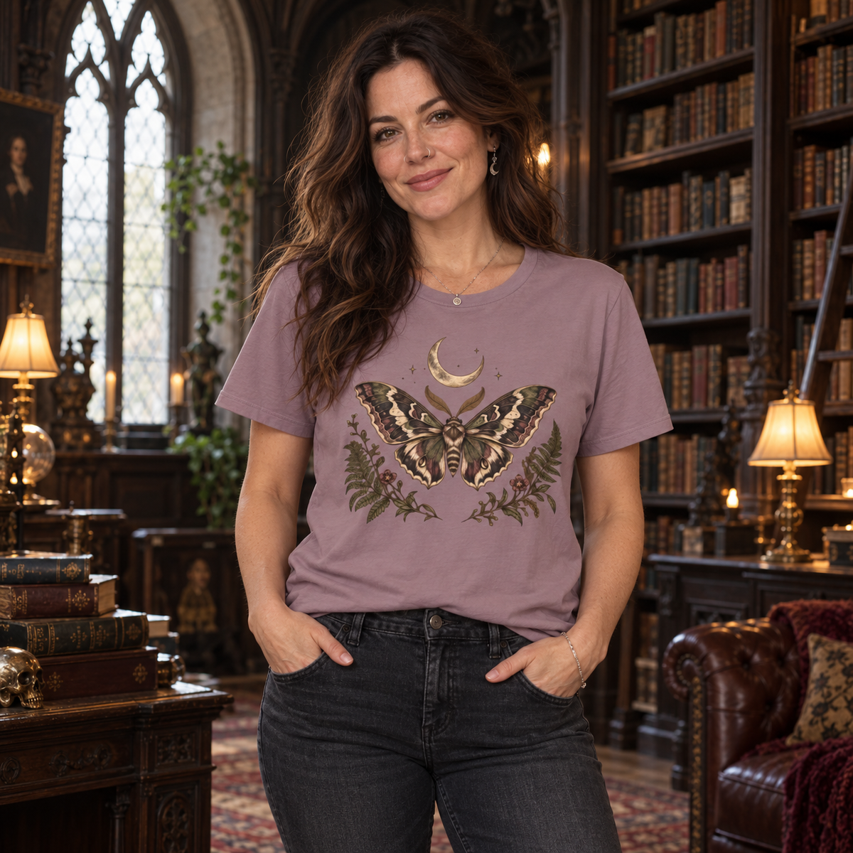 Moonlight Moth Tee Printify