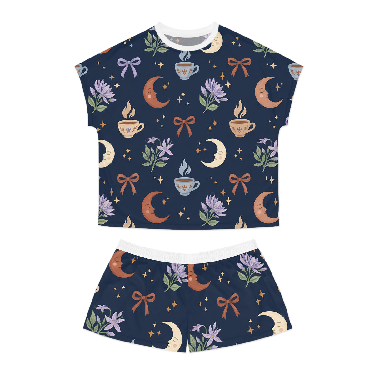Moon, Tea & Floral Pajama Set