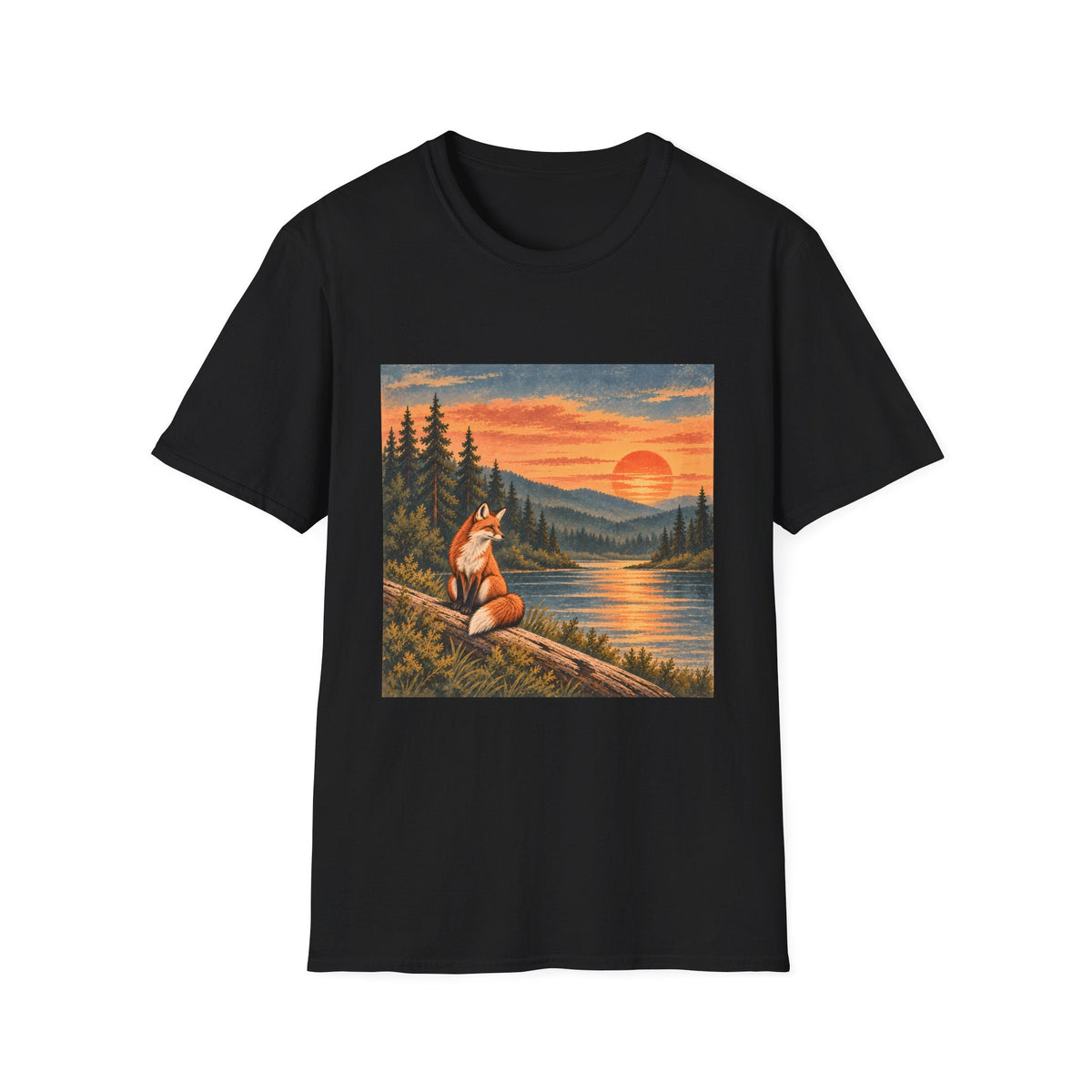 Fox Sunset Tee Printify