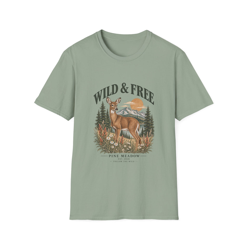 Wild & Free Deer Tee Printify