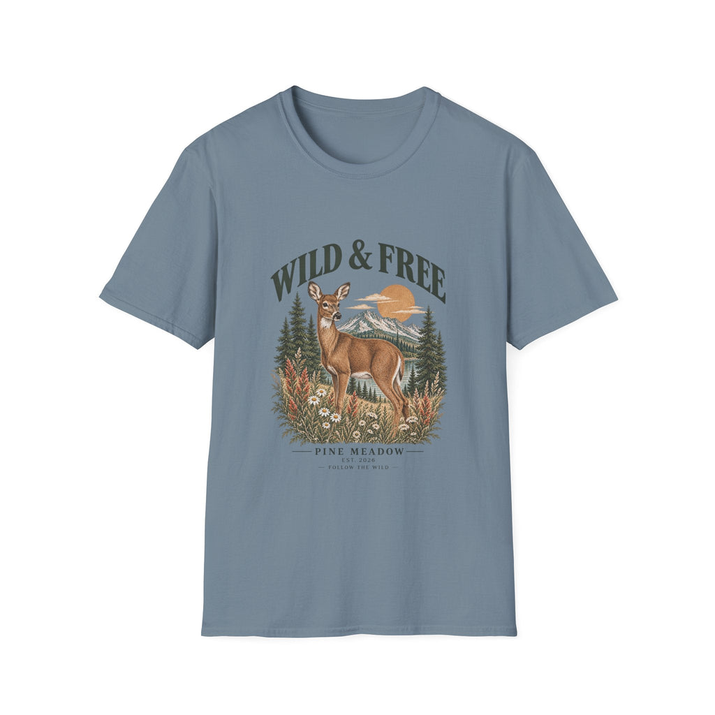 Wild & Free Deer Tee Printify