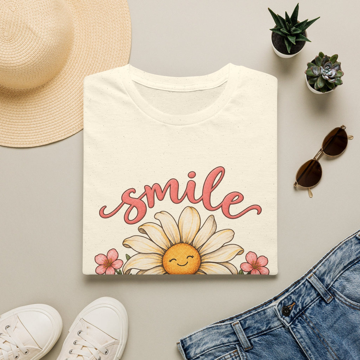 Smile Daisy Tee Printify