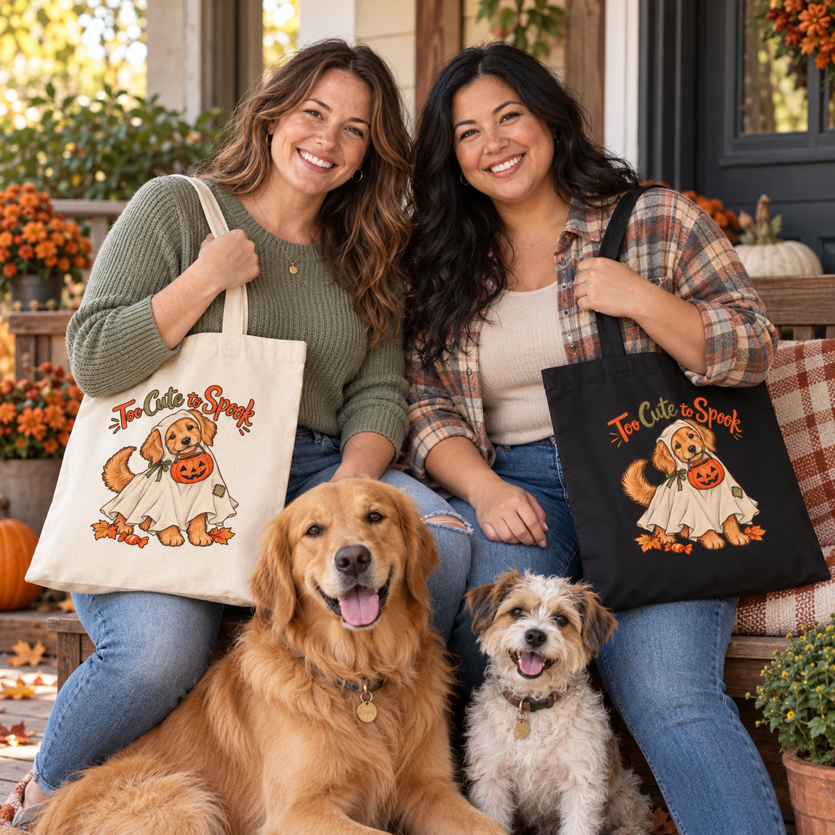 Puppy Halloween Tote Bag